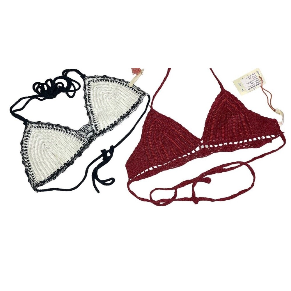 NWT Lot Of‎ 2 Raga Boho Crochet/Halter Tops Women’s Size Small